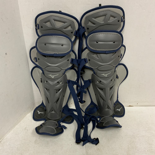 Used Mizuno SAMURAI Catchers Leg Guards Grey Adult 11762-S000063338