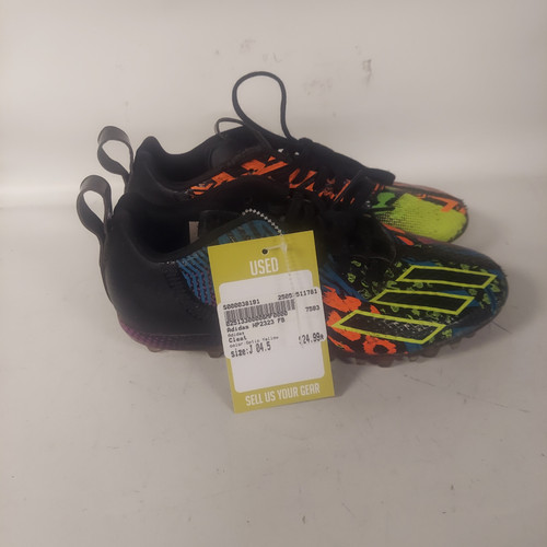 Vist Large View of Product Image Which is Used Adidas Soccer Indoor Shoes Optic Yellow Junior 04.5