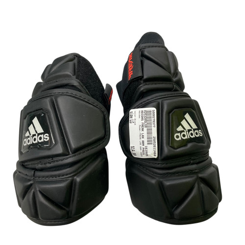 Vist Large View of Product Image Which is Used Adidas FREAK LAX ARM PADS Lacrosse Arm Pads/Guards Black LG