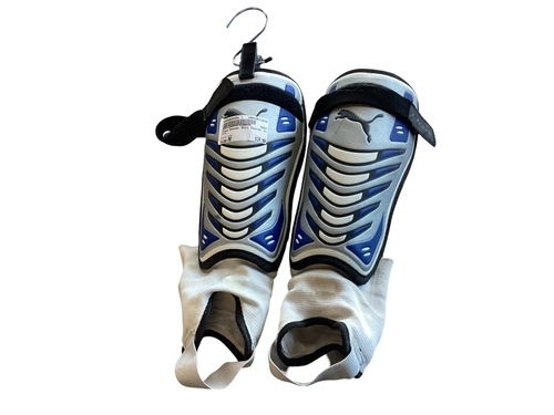 Vist Large View of Product Image Which is Used Puma Soccer Shin Guards Junior Grey MD