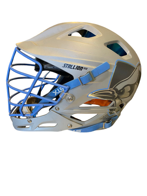Vist Large View of Product Image Which is Used Schutt STALLION 650 Lacrosse Helmet Grey LG 11095-S000097490