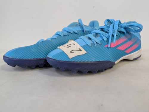 Vist Large View of Product Image Which is Used Adidas Soccer Turf Shoes Royal Blue Junior 02.5