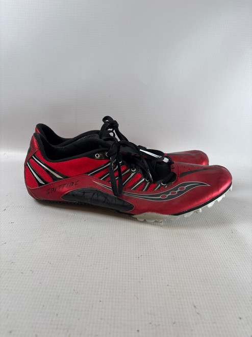 Vist Large View of Product Image Which is Used Saucony SPITFIRE Track & Field Cleats Adult Red Senior 13
