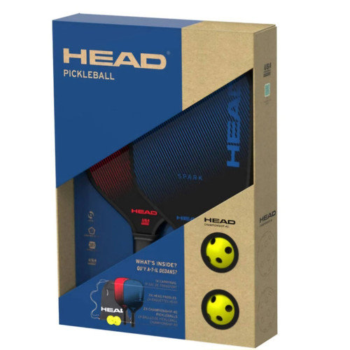 New HEAD PICKLE SET SPARK 2PK W/ BALLS 10589-PEN200194