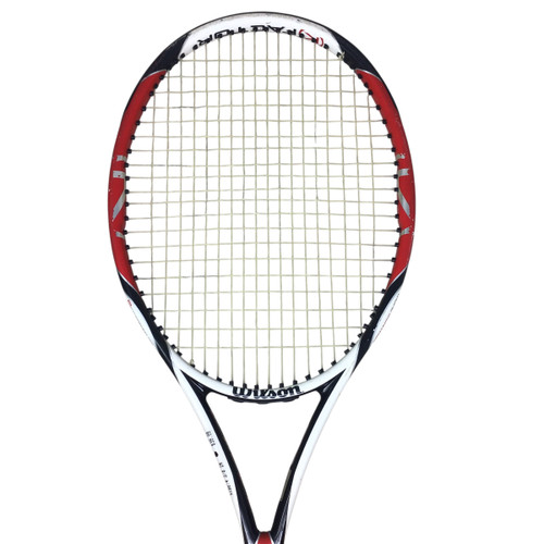 Vist Large View of Product Image Which is Used Wilson KFACTOR K SIX ONE TEAM Adult Tennis Racquet White 4 3/8"