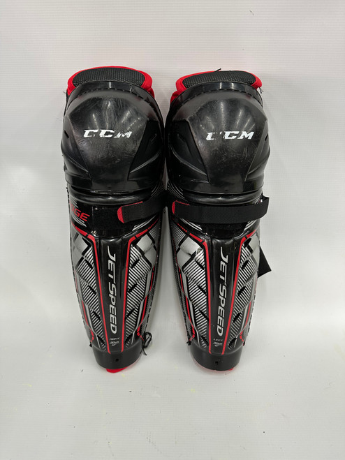 Used CCM JETSPEED Junior Shin Guards Black 12" 11871-S000015016