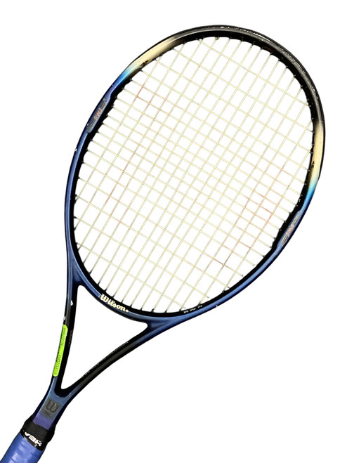 Vist Large View of Product Image Which is Used Wilson HAMMER 7.2 Adult Tennis Racquet Navy Blue 4 3/8"