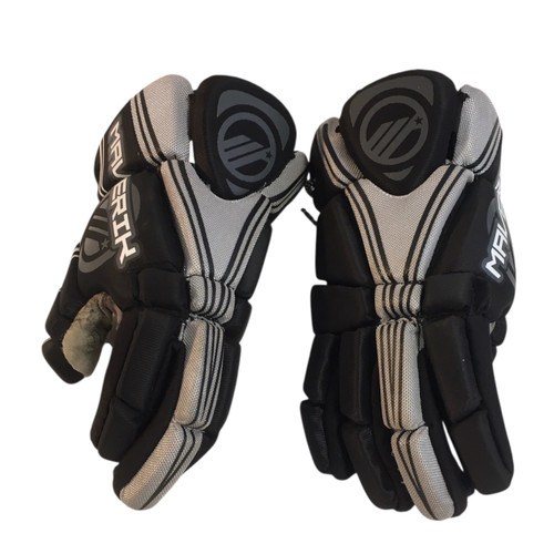 Vist Large View of Product Image Which is Used Maverik CHARGER Lacrosse Gloves Junior Black 10" 11749-S000185025