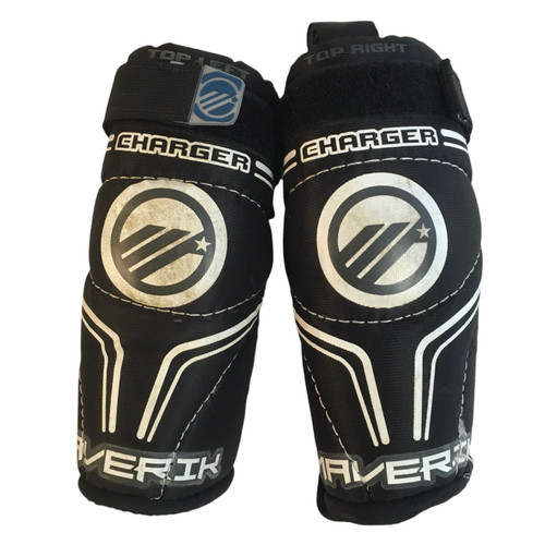 Vist Large View of Product Image Which is Used Maverik CHARGER Lacrosse Arm Pads/Guards Black MD