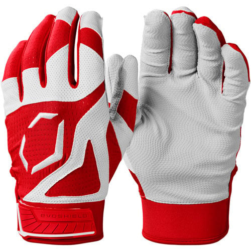 Vist Large View of Product Image Which is New Evoshield SRZ 1 BATTING GLOVE BB/SB Batting Gloves Red XL
