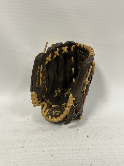 Vist Large View of Product Image Which is Used Rawlings H100BRC BB/SB Glove LH Throw Brown 10" 11892-S000015252