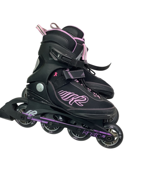 Used K2 KINETIC 78 WOMENS Senior Roller Quad Skates Black Senior 7 11347-S000247415