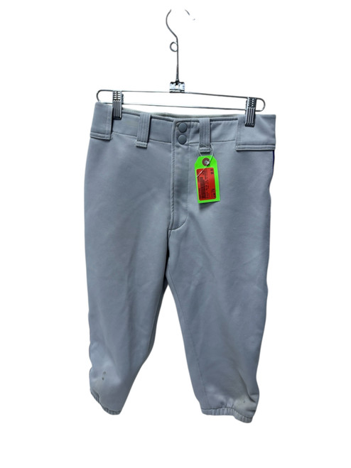 Used Mizuno 28-30 KNICKER Style Piped Baseball Pant Boys Grey/Royal Youth XL 11731-S000139502