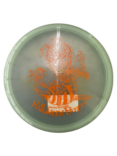Vist Large View of Product Image Which is Used Discraft BUZZZ HALLOWEEN PINHEAD LIM. EDIT. Disc Golf Mid Range White