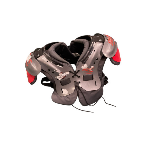 Vist Large View of Product Image Which is Used Bike PURE FORCE YTH BYSH19 14-15 FB Shoulder Pads Grey LG