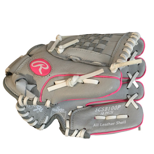 NEW Rawlings SURE CATCH RH Throw Fastpitch Gloves Grey 10" 11749-S000185091
