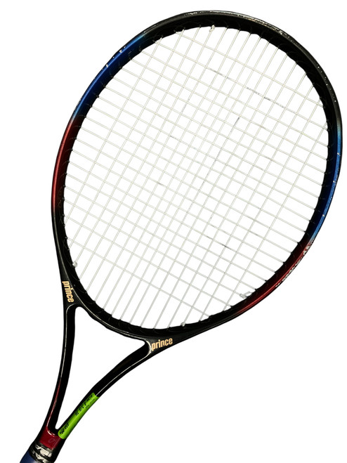 Vist Large View of Product Image Which is Used Prince THUNDER 820 Adult Tennis Racquet Red 4 3/8"