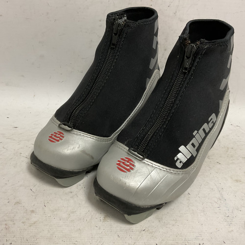 Used Alpina T10JR Boys NNN XC Ski Boots Black JR-01 11855-S000185170