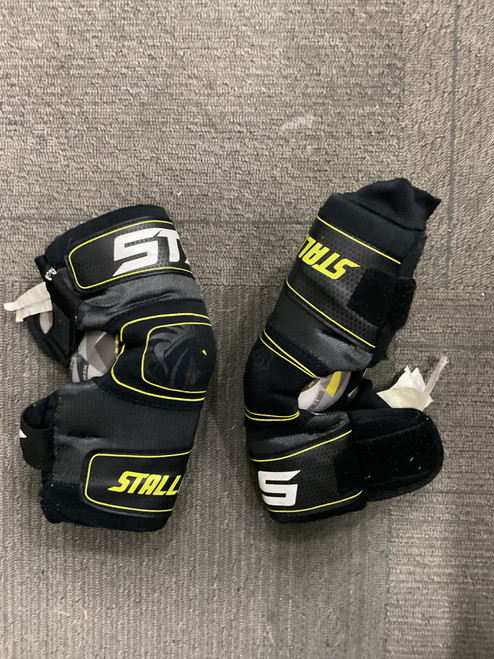 Vist Large View of Product Image Which is Used STX STALLILON 100 Lacrosse Arm Pads/Guards Black MD