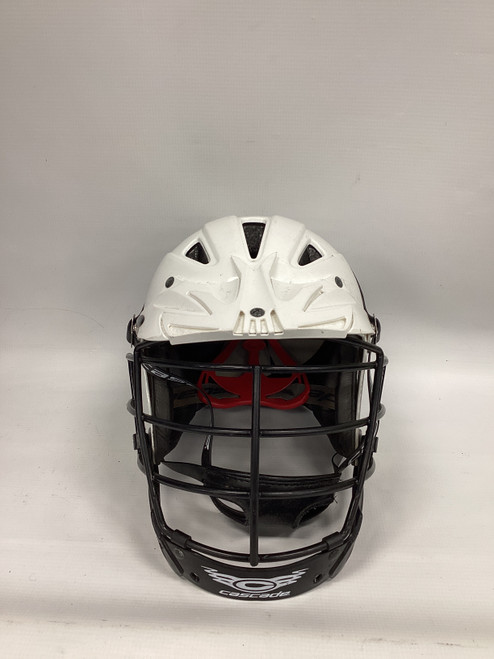 Vist Large View of Product Image Which is Used Cascade CLH2 Lacrosse Helmet White One Size