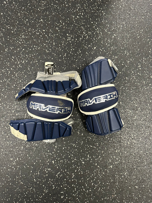 Vist Large View of Product Image Which is Used Maverik ARM GUARD Lacrosse Arm Pads/Guards Navy Blue LG
