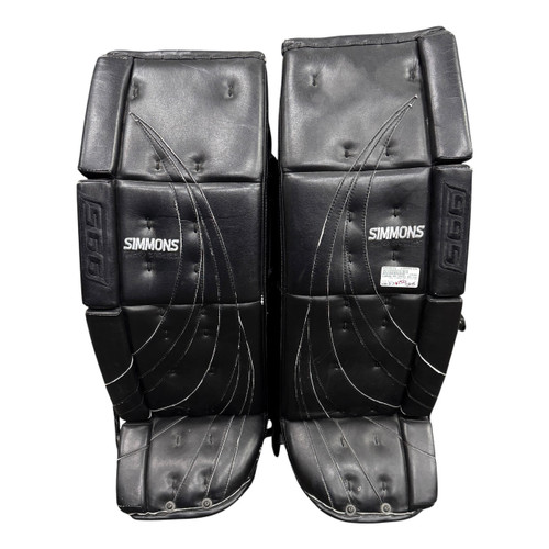 Vist Large View of Product Image Which is Used SIMMONS PRO SERIES 995 Goalie Leg Pads Black 34" +2