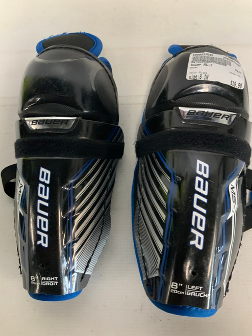 Used Bauer MS-1 Junior Shin Guards Black 8" 11823-S000031645