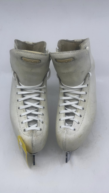 Vist Large View of Product Image Which is Used Risport SUPER CRISTALLO WomensFigure Skate White Senior 5.5