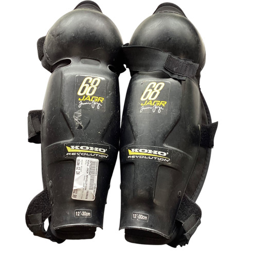 Vist Large View of Product Image Which is Used Koho JAGR REVOLUTION Senior Shin Guards Black 12" 11479-S000394591