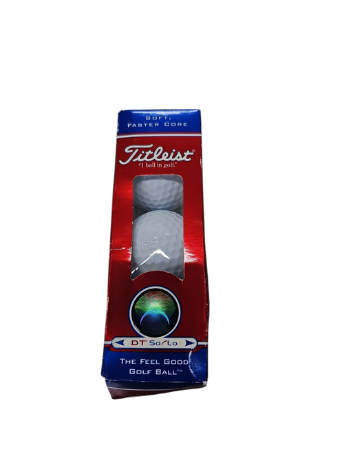 Used Titleist DT SOLO BALLS 3 Ball - Golf Ball Sleeve 11708-S000179056