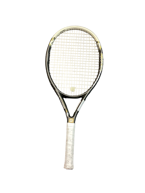 Used Wilson HYPER CARBON Adult Tennis Racquet Black 4 1/2" 11649-S000145692 Vist Large View of Product Image Which is Used Wilson HYPER CARBON Adult Tennis Racquet Black 4 1/2"