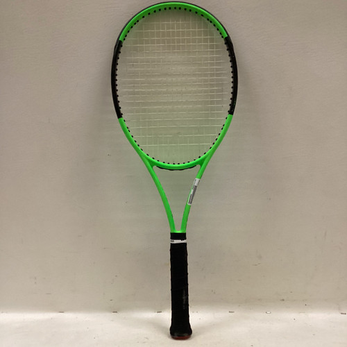 Vist Large View of Product Image Which is Used Wilson BLADE 98 Adult Tennis Racquet Kelly green 4 1/2"