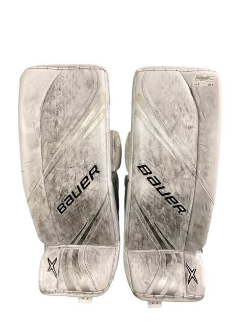 Vist Large View of Product Image Which is Used Bauer VAPOR 2X Goalie Leg Pads Inter White SM