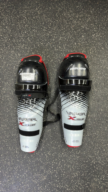 Used Bauer VAPOR X SELECT Senior Shin Guards White 15" 10589-S000413761