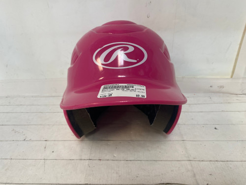 Used Rawlings BB/SB HELMET Batting Helmet No Mask Pink SM 11523-S000158751