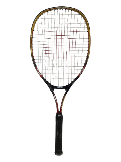 Vist Large View of Product Image Which is Used Wilson COURT ZONE Adult Tennis Racquet Black 4 5/8"
