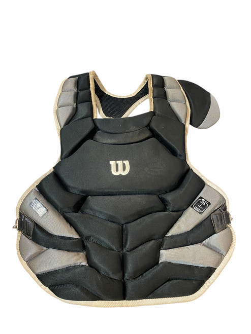 Vist Large View of Product Image Which is Used Wilson BLACK CHEST PROTECTOR Catchers Chest Protector Black Intermed