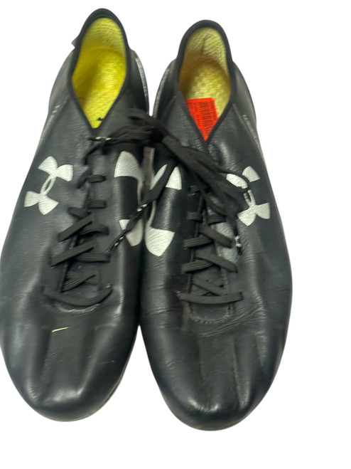 Used Under Armour SPEEDFORM CRM Leather 1265285-002 Mens Soccer Cleats Black Size 10 11731-S000139805