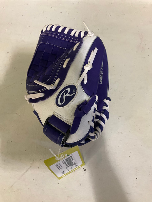 Used Rawlings FP115PURW RH Throw Fastpitch Gloves Purple 11 1/2" 11790-S000044984