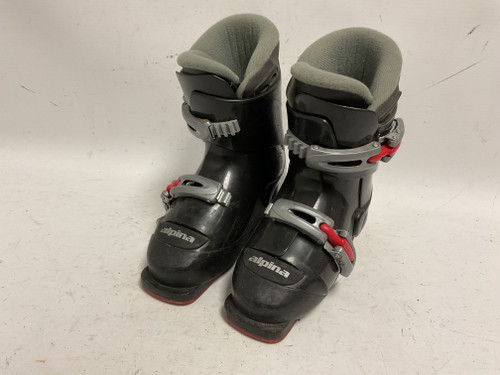 Vist Large View of Product Image Which is Used Alpina DISCOVERY Boys DH Ski Boot Black And Red 205 MP - J01 11855-S000185316