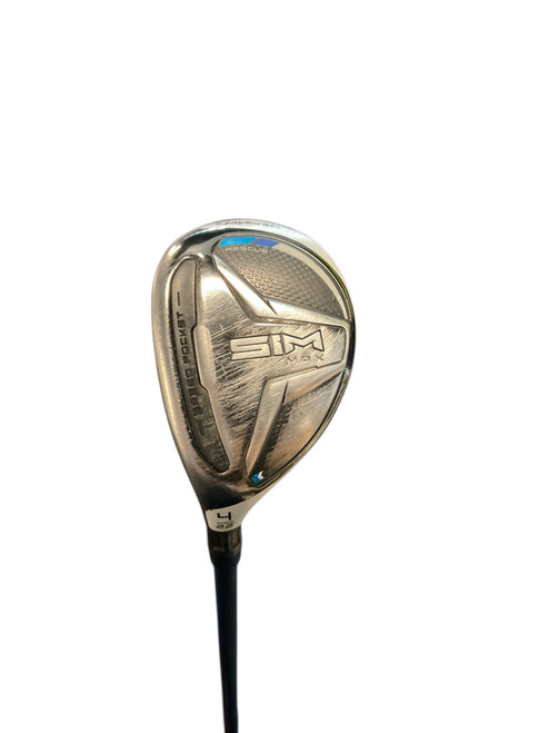 Used Taylormade SIM MAX RESCUE Mens Hybrid Club LH 4 Hybrid 11512-S000222449