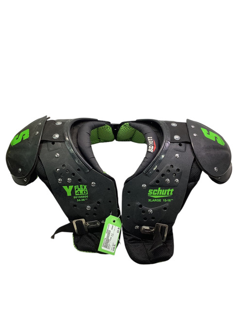 Vist Large View of Product Image Which is Used Schutt Y FLEX 4.0 FB Shoulder Pads Black XL
