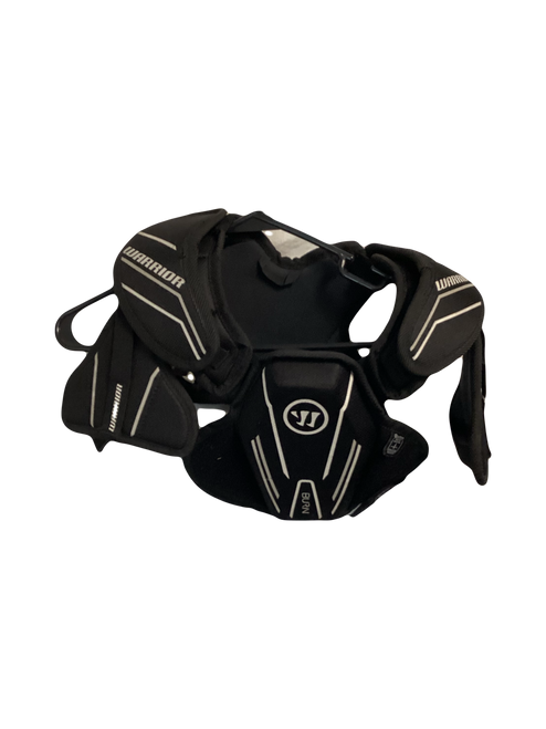 Used Warrior BURN NEXT Lacrosse Shoulder Pads Black SM 11642-S000129938 Vist Large View of Product Image Which is Used Warrior BURN NEXT Lacrosse Shoulder Pads Black SM