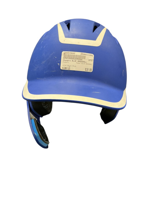 Vist Large View of Product Image Which is Used Champro BLUE BASEBALL Batting Helmet w/Mask Royal Blue LG