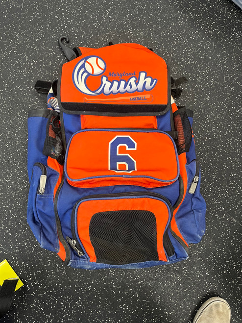 Used MARYLAND CRUSH BASEBALL BAG BB/SB Player Carry Bag Orange 11849-S000028204