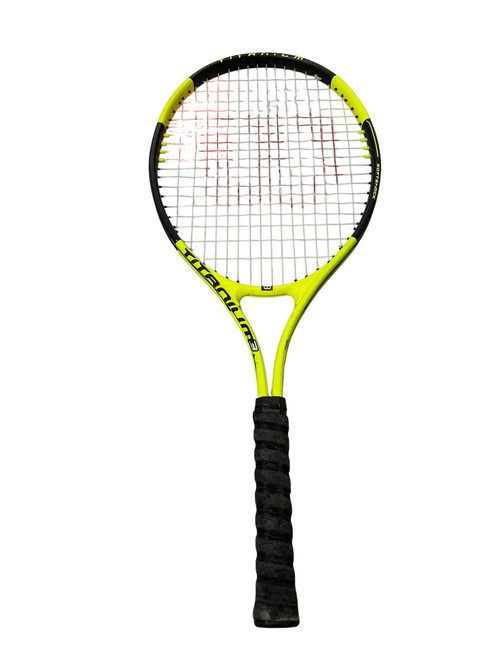 Vist Large View of Product Image Which is Used Wilson TITANIUM 3 Adult Tennis Racquet Yellow 4 1/4"