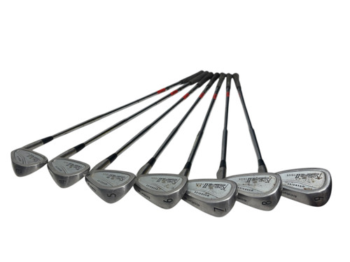 Vist Large View of Product Image Which is Used Cobra KING II TOUR OVERSIZE Mens Golf Iron Set RH 3I-9I w/ S-Flex Steel Hump Shafts 11731-S000139944