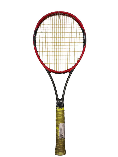 Vist Large View of Product Image Which is Used Wilson PRO STAFF 97LS LITE SPIN Adult Tennis Racquet Black 4 5/8"