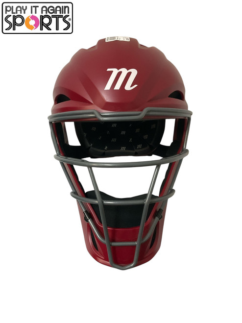 Used Marucci HELMET Catchers Helmet w/Mask Red One Size 11792-S000274688