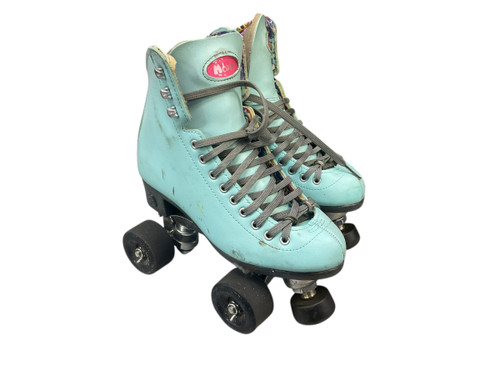 Vist Large View of Product Image Which is Used MOXI BEACH BUNNY ROLLERSK8S S5 Senior Roller Quad Skates Sky Blue Senior 5